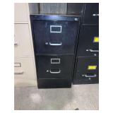 1-Metal Two-Drawer Filing Cabinet