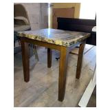 Small Table with Faux Marble Top