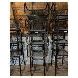 Set of 4 Black Metal Bar chairs