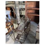 Metal Magazine Rack and Wheeled Stand