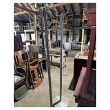 Pair of Silver Metal Coat Racks