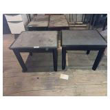 Set of Two Black Side Tables