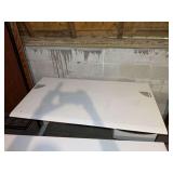 White Drafting Table Desk with Drawers
