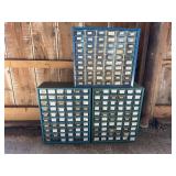 Lot of Three Component Storage Cabinets with Electronic Components
