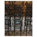 Lot of 4 Black Metal Chairs