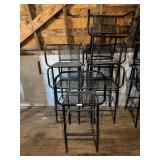 Set of 6 Black Metal chairs