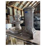 Outdoor Faux Fountain and Decorative Column