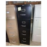 1-Black Filex 4-Drawer Filing Cabinet with Key