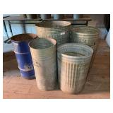 Metal Trash Cans and Containers
