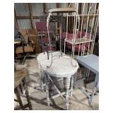 Pair of metal Accent Tables and white painted table