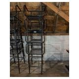 4 Stacking Metal Mesh Chairs