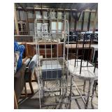 Metal Utility Table with Drop Leaf and Metal Baker