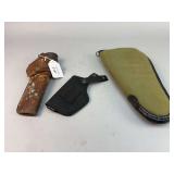 Lot of Three Holsters: Brauer Bros. Leather Holster and Two Others