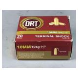 DRT 10MM Terminal Shock Ammunition - 105gr HP & 145gr