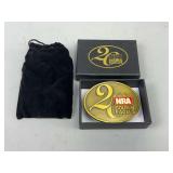 NRA Golden Eagles 20th Anniversary Belt Buckle with Box and Pouch