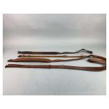 Lot of Vintage Leather Rifle Sling Straps