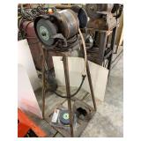 High Power Bench Grinder with Stand and Wire Wheel Brush