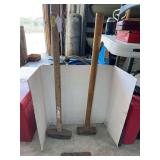 Two Sledgehammers and a Wood Splitting Wedge