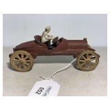 Cast Iron Toy Roadster with Driver