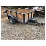 Utility Trailer with Wood Sides-NO TITLE