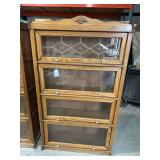 Oak Barrister Bookcase - Glass Front