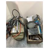 Tool Lot with Battery Charger, Grinding Wheel, Black & Decker Sander, and More