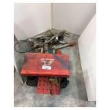 Service Line Mechanics Creeper Seat with Assorted Tools