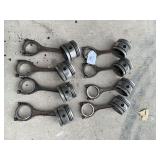 Set of 8 Pistons and Connecting Rods