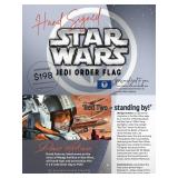 STAR WARS Personalized Jedi Order Flag – Signed by David Ankrum, Voice of Wedge Antilles