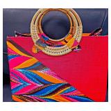 Handmade Rigid Fabric Handbag from Africa