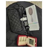 Black Fanny Bag, Wet Brush and Jewelry Box