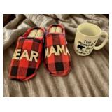 "This Mama Bear" Coffee Cup and Plaid Slippers