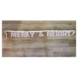 “Merry and Bright” Hand-Stitched Christmas Banner by Penelope + Co