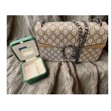 Brown Clutch Purse and Jewelry Box