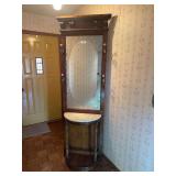 Ornate Entryway Hall Tree with Marble Top