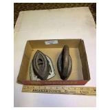 Pair of Boyerstown PA Sad Irons with Stand