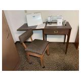 Janome Memory Craft 3000 Sewing Machine with Cabinet and Chair