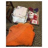 Lot of Assorted Linens, Needlepoint, and Handmade Textiles