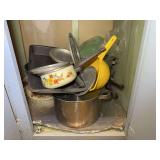 Lot of Assorted Pots, Pans, and Kitchen Utensils