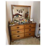 Wooden Dresser with Mirror