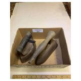 Box Lot of Two Smoothing Irons