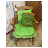 Wooden Rocking Chair with Cushions