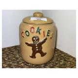 Cookie Jar with Gingerbread Man and Girl Figures