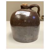 Brown Glazed Stoneware Jug with Handle