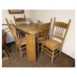 Wooden Kitchen Table with Four Chairs