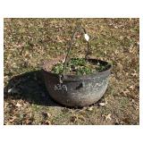 Large Iron Cauldron w/Handle - 27" Round