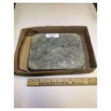 Vintage Gray Stone Bed Warmer with Metal Handle