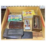 Ammo Boxes and Sharpening Stones