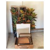 Mixed Lot of Picture Frames and Artificial Plants