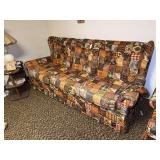 Patchwork Pattern Sleeper/Sofa, 78"x35"x38"